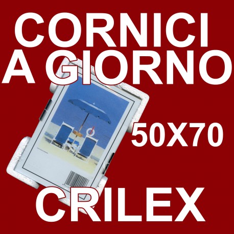 6 pz. Cornici a giorno 50x70 in crilex antinfortunistico - Acrilico - Plexiglass - Conf. da 6 pz.