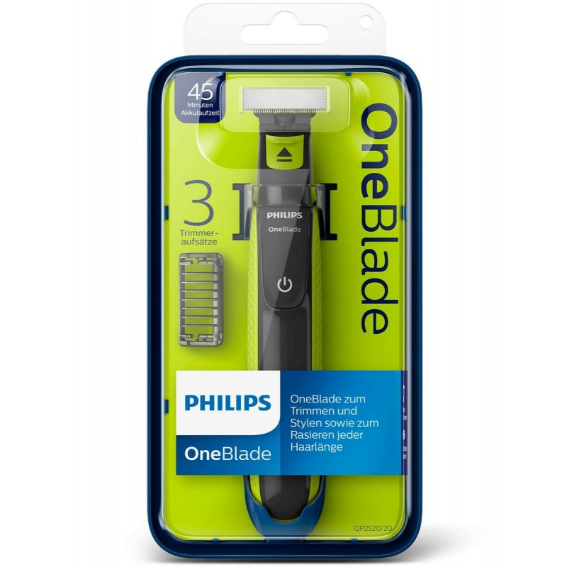 Philips OneBlade QP2520 Rasoio elettrico, regolabarba, 3 pettini rimovibili  ricaricabile lavabile impermeabile bagnato e asciutto macchina da barba di  precisione per uomo - AliExpress