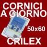 2 Cornici a Giorno 50x60 in Crilex Antinfortunistico, Ultra- Trasparente e Leggero - Cornice in Crilex 50x60 - Conf. da 2 Pz.