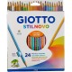 Giotto Stilnovo Matite Colorate 24 colori - Mod. 256600