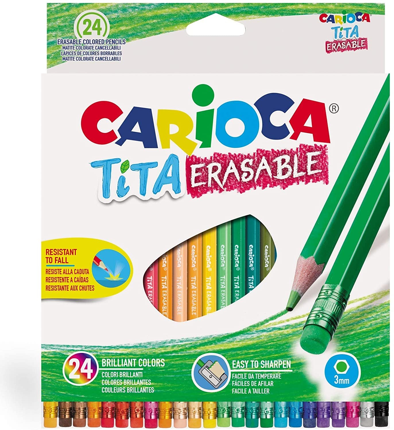 Carioca Matite Cancellabili TITA Multicolore - 24 pz.
