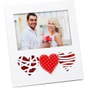 Cornice "Gioia" per foto 10x15 da tavolo e parete - portafoto in legno - idea regalo San Valentino, Amore, Cuori