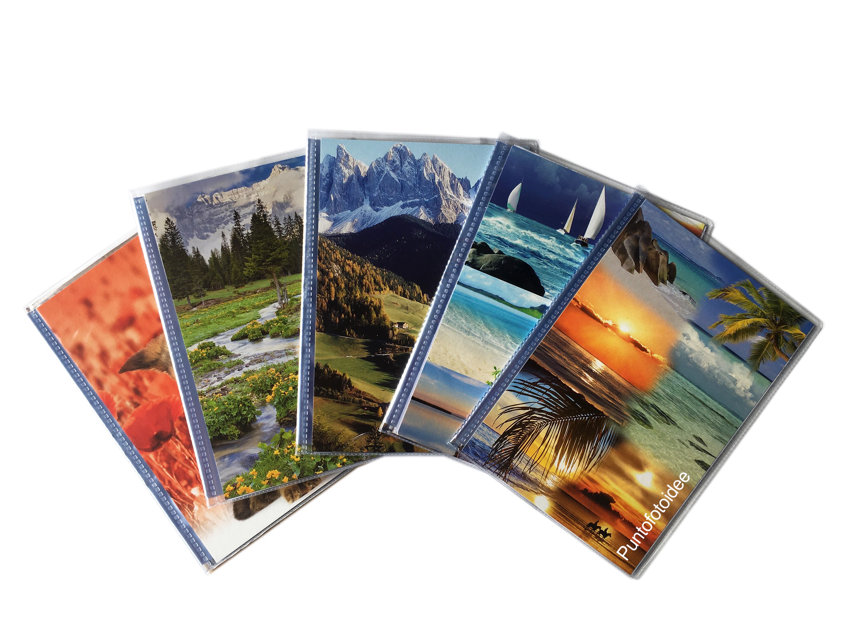 10 Album fotografici personalizzabili fronte/retro a tasche 13x19 cm per  400 foto ( 40 foto cad.)