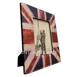 Cornice 13x18 cm in ecopelle Bandiera UK - portafoto 13x18 da tavolo tema London